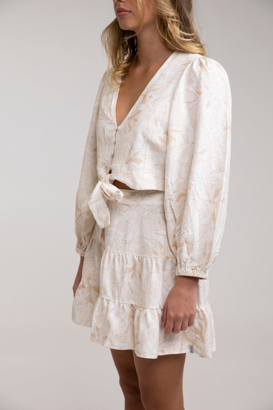 Rhythm - Banksia Tiered Mini Skirt - White - Women
