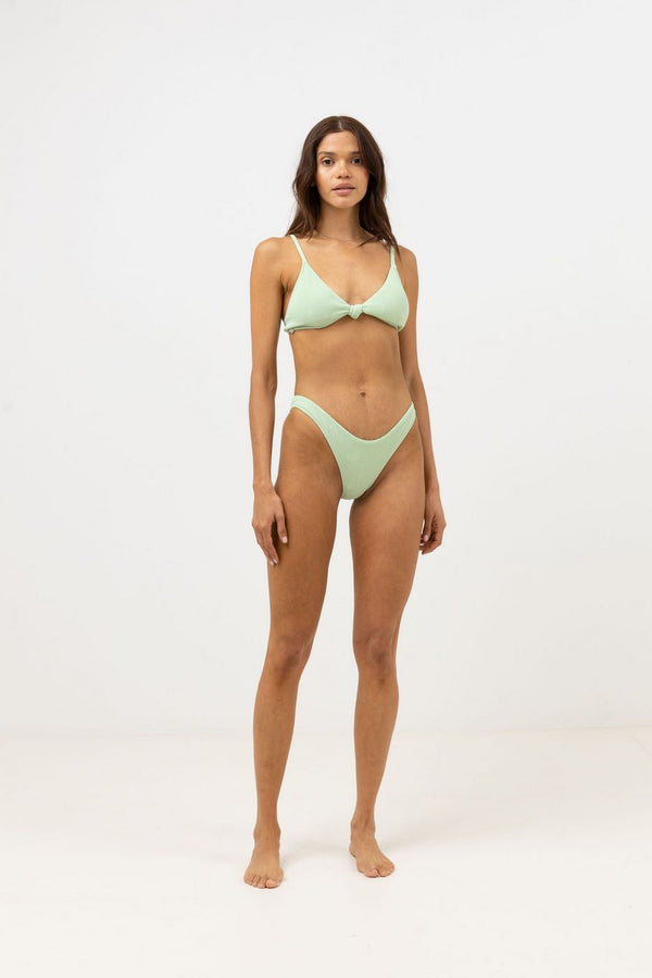 Rhythm - Bañador Isla Rib Hi Cut - Aloe - Mujer