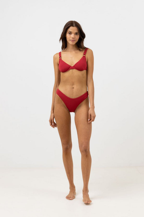 Rhythm - Bañador Avoca Ring Underwire Top - Berry - Mujer