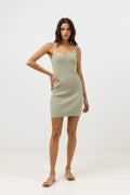 Ease Knit Mini Dress - Aloe - Women