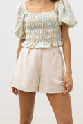 Rhythm - Eddie Elasticated Shorts - Oatmeal - Women