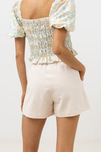 Rhythm - Eddie Elasticated Shorts - Oatmeal - Women