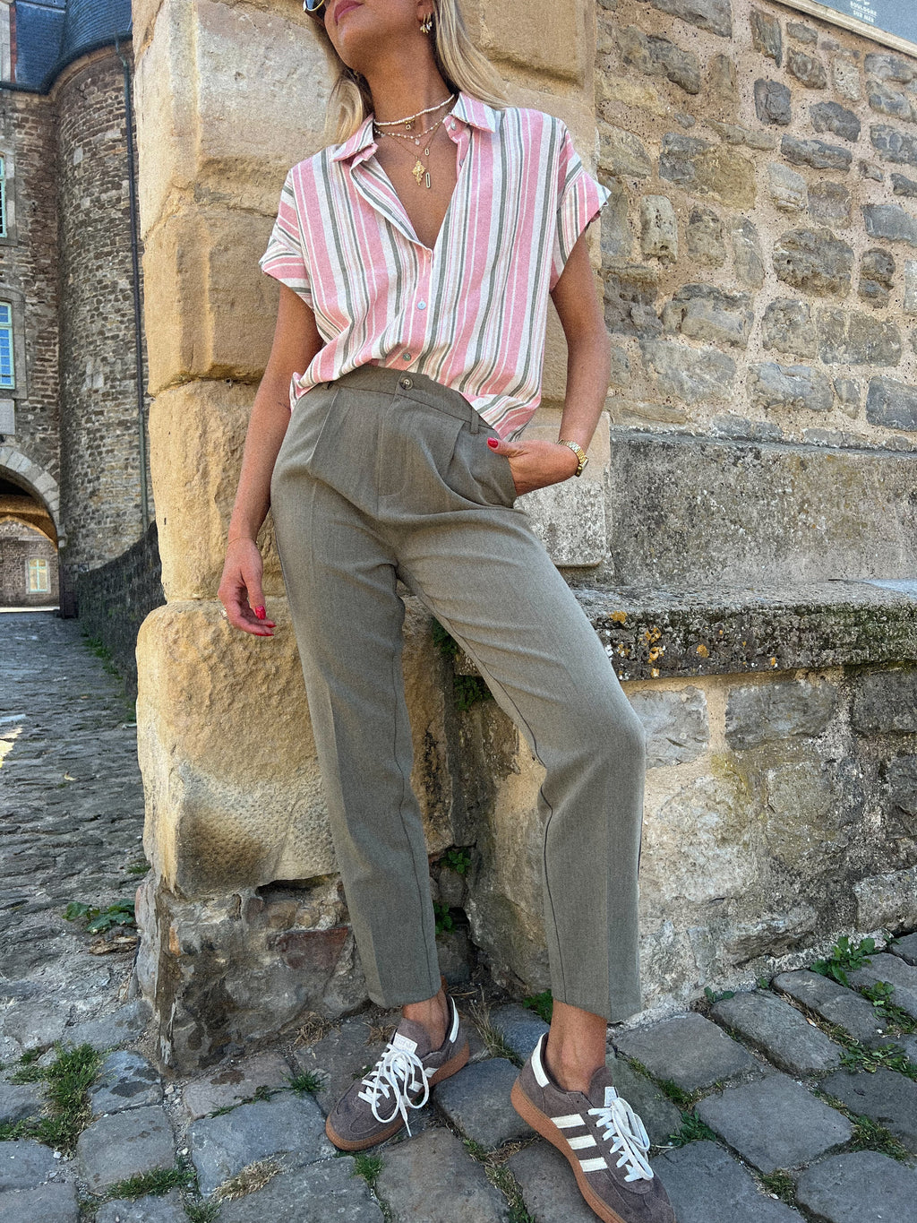Pantalones de sastre Sollis - Caqui