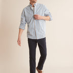 Chemise Cla Car - Bleu Moyen Carreaux - Homme