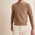 Cyrillus - Pull Sweat - Beige Fonce Uni - Homme