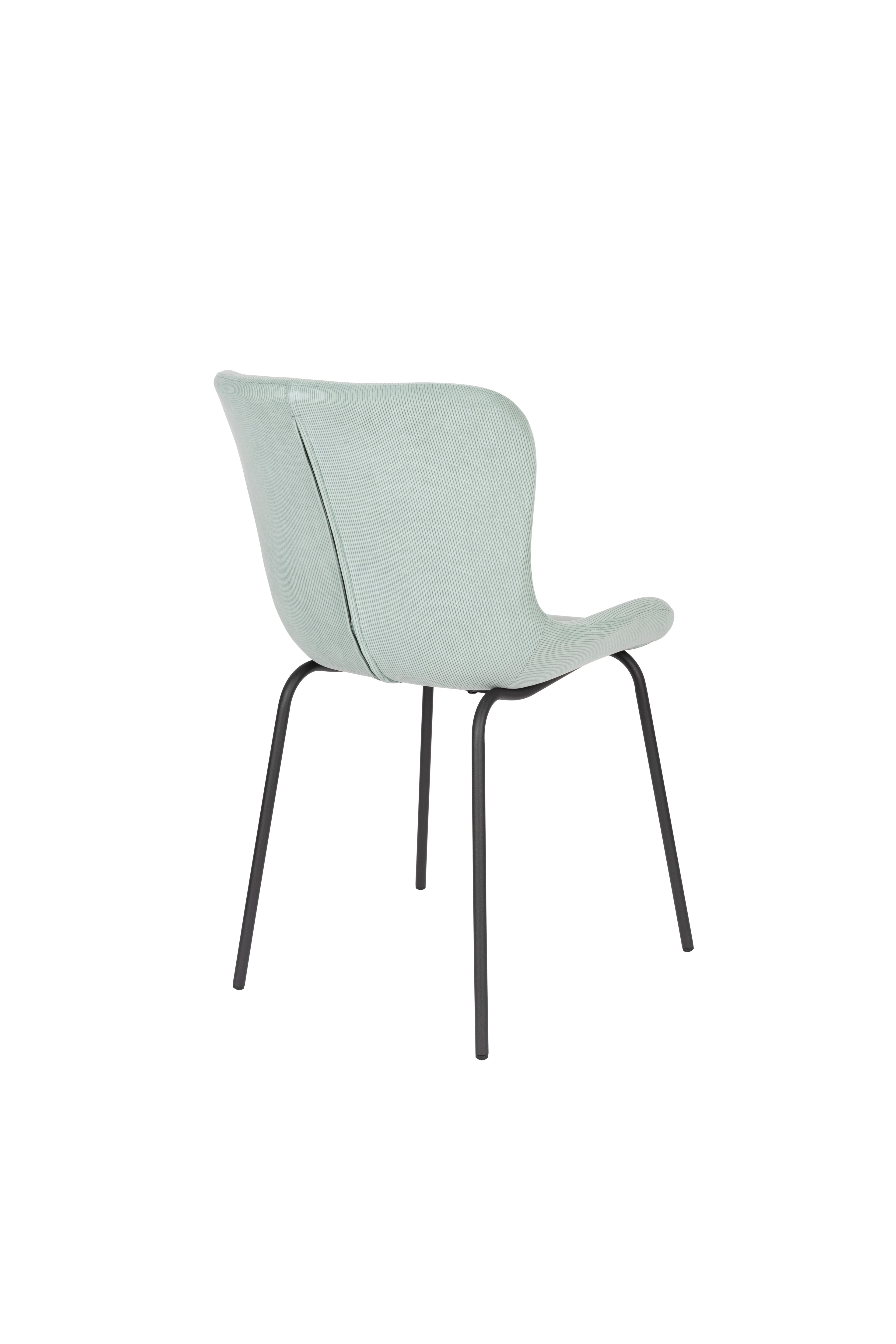 Junzo Rib - Set of 2 Dining Room Chairs - Fabric - Light Green