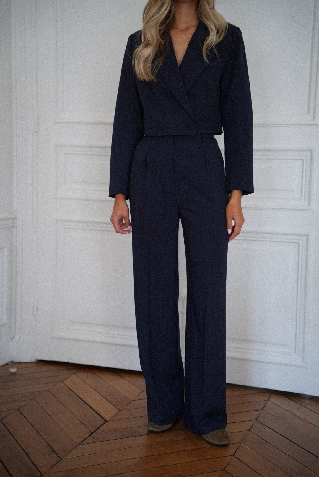Pantalones rectos Roza - Azul marino