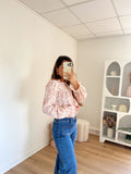 Blusa floral rosa Amélia