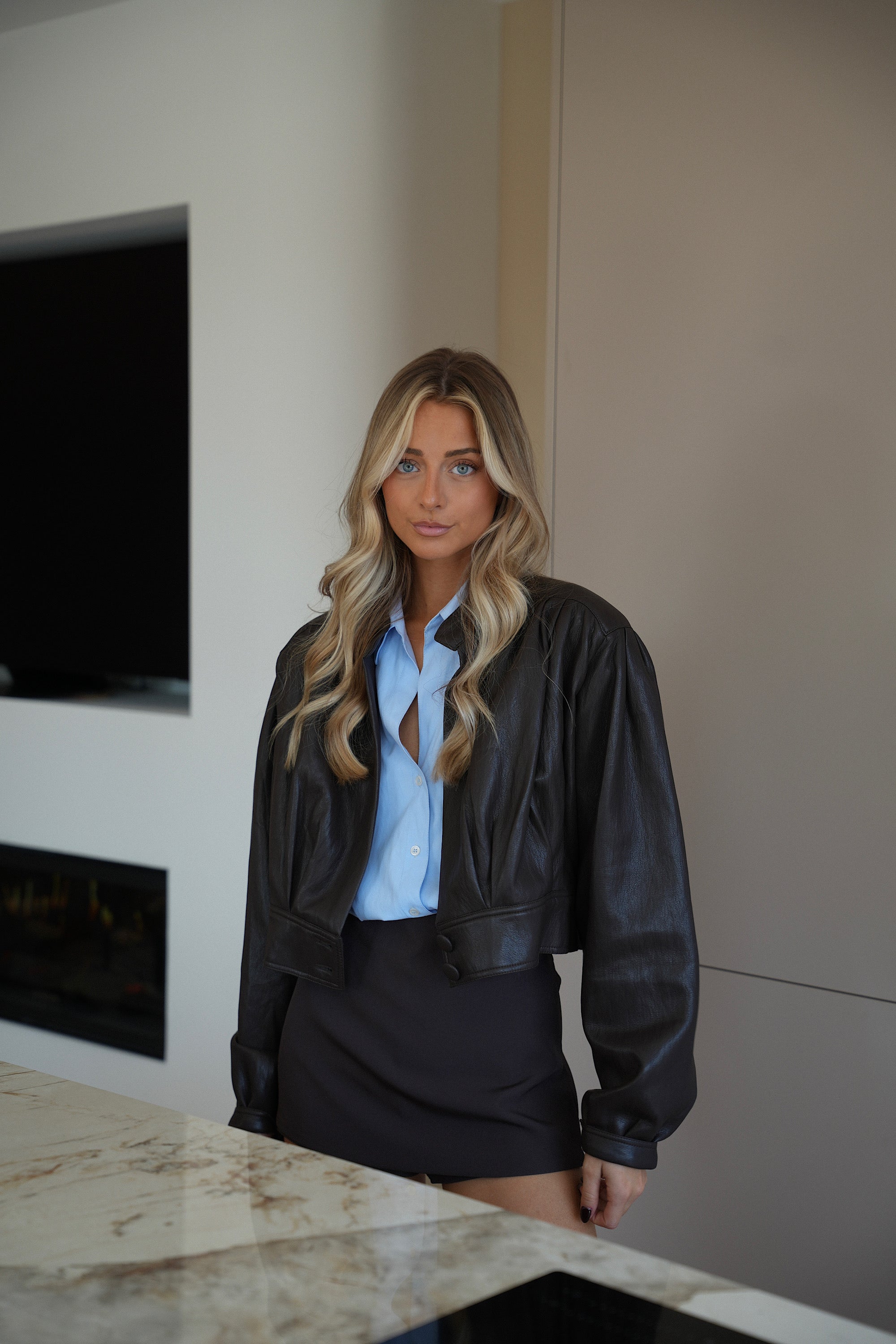 Debo Leather Jacket - Chocolate