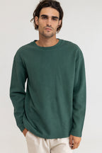 Rhythm - Waffle Long Sleeve T-Shirt - Kelp - Men