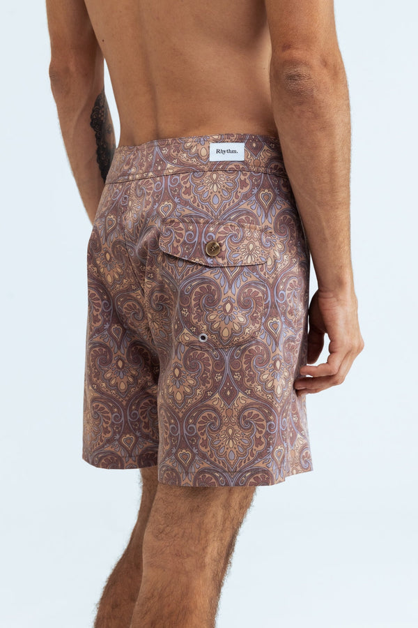 Rhythm - Burns Trunk Swim Shorts - Henna - Men