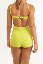 Rhythm - Bengal Jacquard Surf Bikini Bottom - Celery - Women's