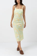 Rhythm - Magnolia Floral Bias Midi Dress Skirt - Fern - Women's