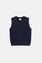 Mohair Jumper Pull Vest - Navy - Men