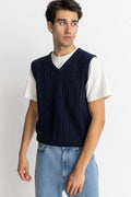 Mohair Jumper Pull Vest - Navy - Men