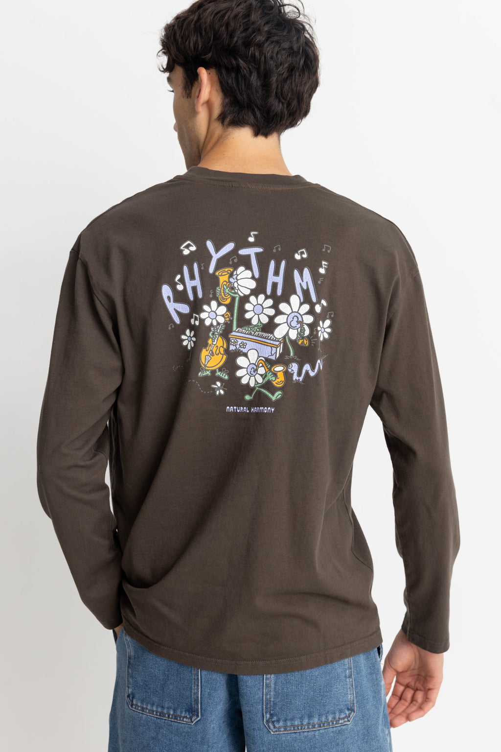 T-Shirt Natural Harmony Vintage Ls - Vintage Black - Homme