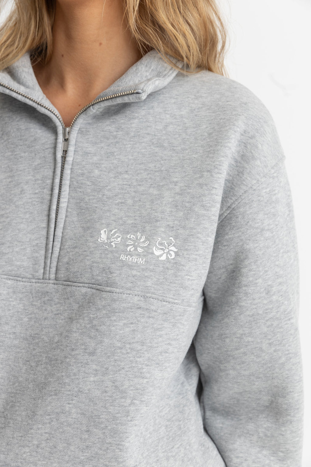 Sudadera Pacifica 1/4 Zip Fleece - Grey - Mujer