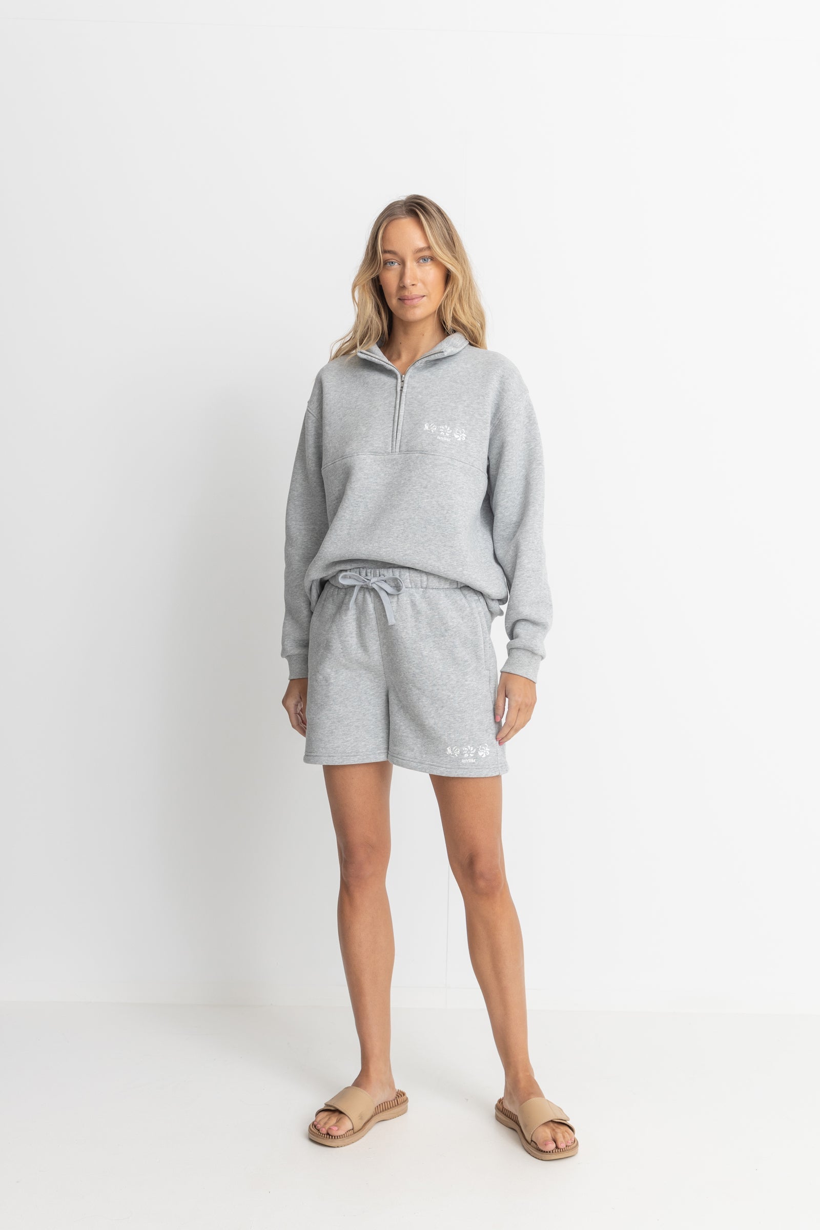 Sudadera Pacifica 1/4 Zip Fleece - Grey - Mujer