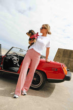 Red Striped Victor Trousers