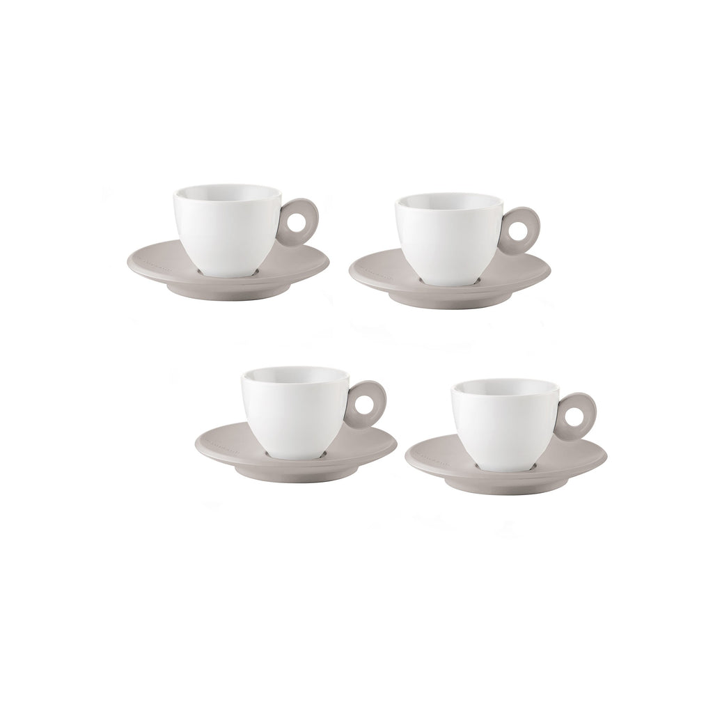 Set Of 4 Espresso Cups With Saucers "Everyday"