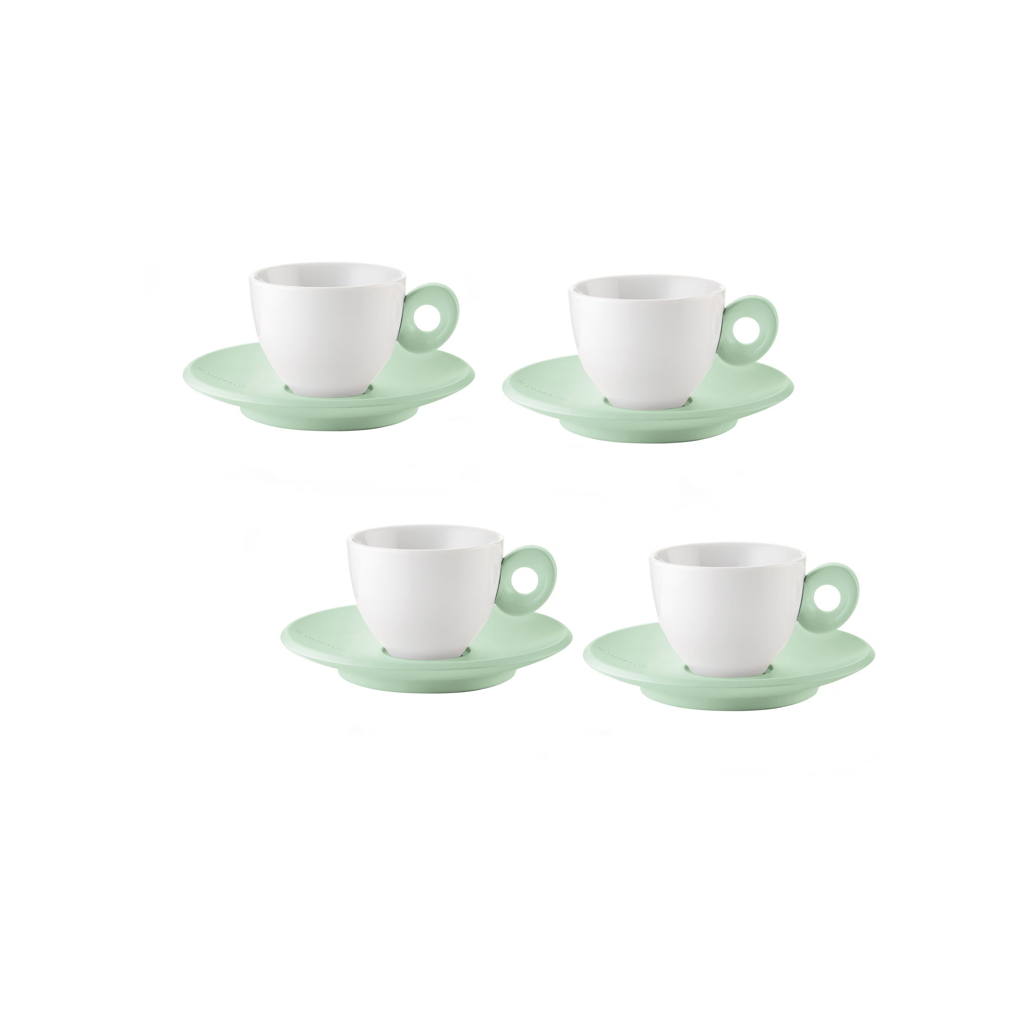 Set Of 4 Espresso Cups With Saucers "Everyday"