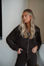 Veste Zippée Nina - Chocolat