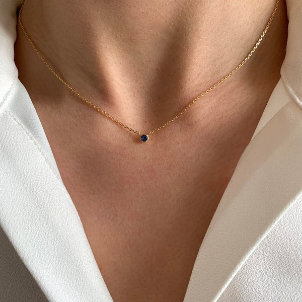Collar De Brillo Azul