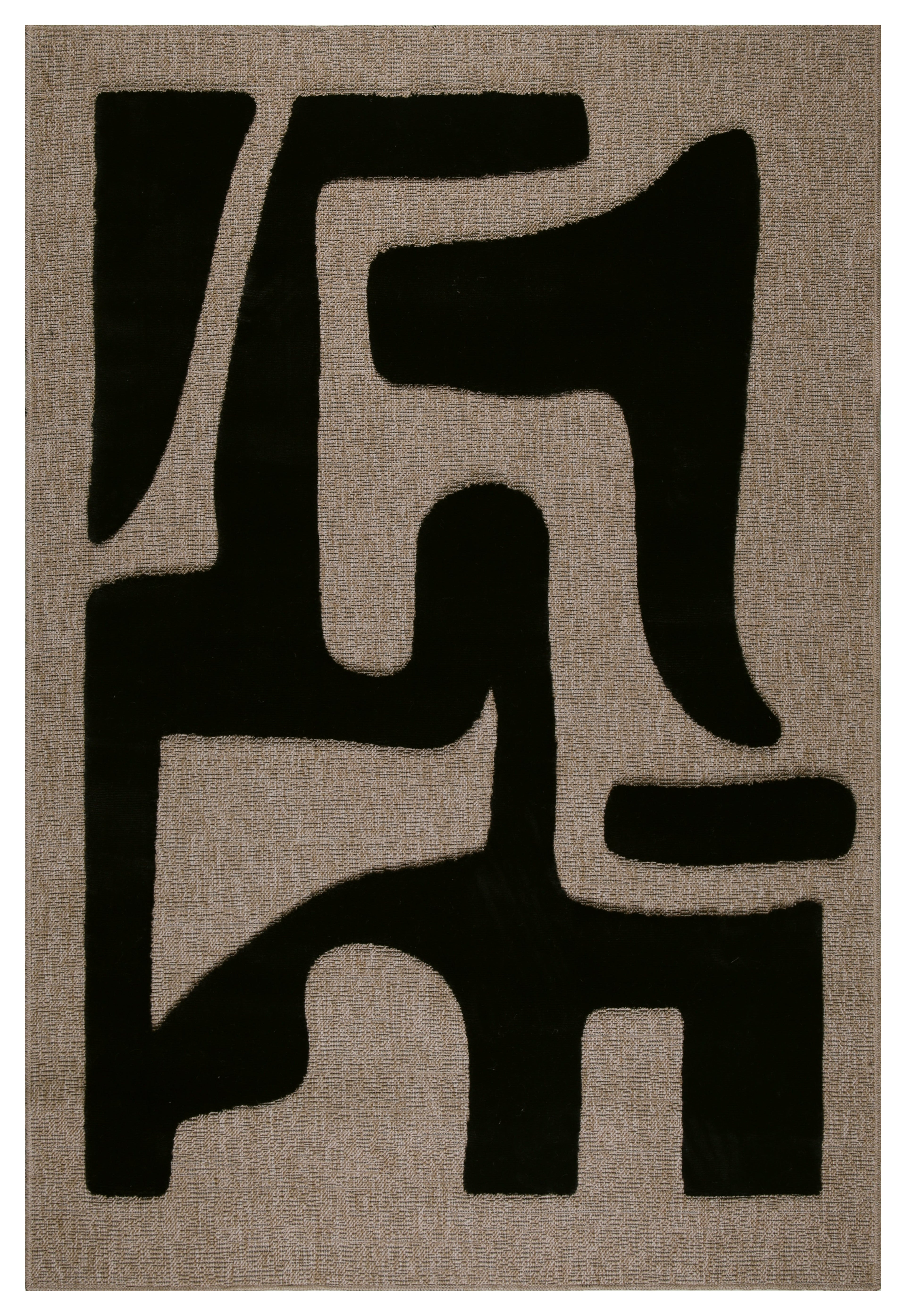 Alfombra Palma 9491 negro: PAL9491NOI Alfombras Nazar