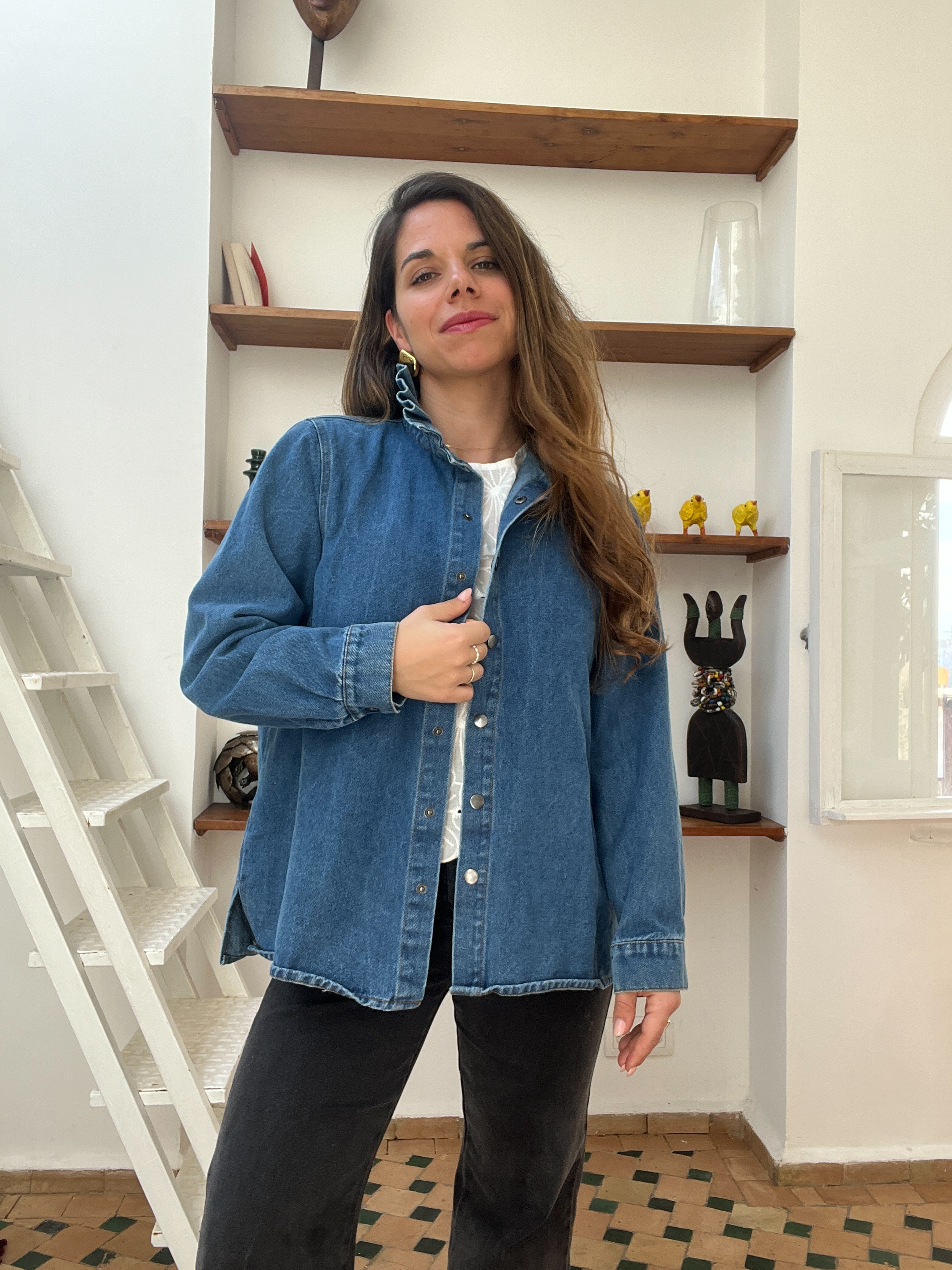 Chaqueta vaquera celeste