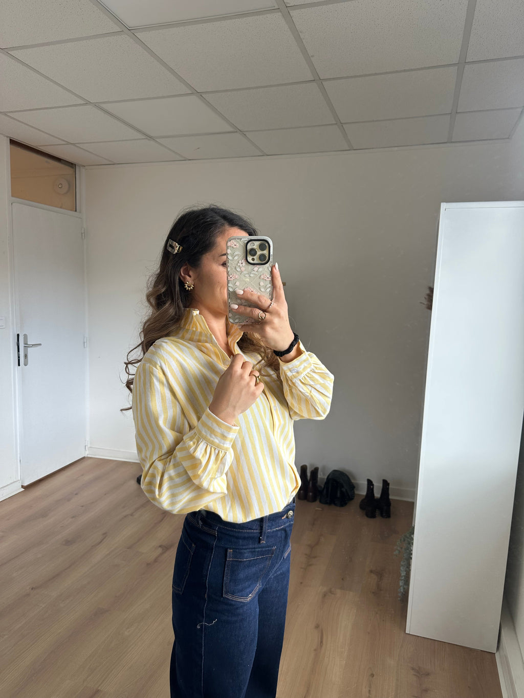 Colette Yellow Striped Blouse