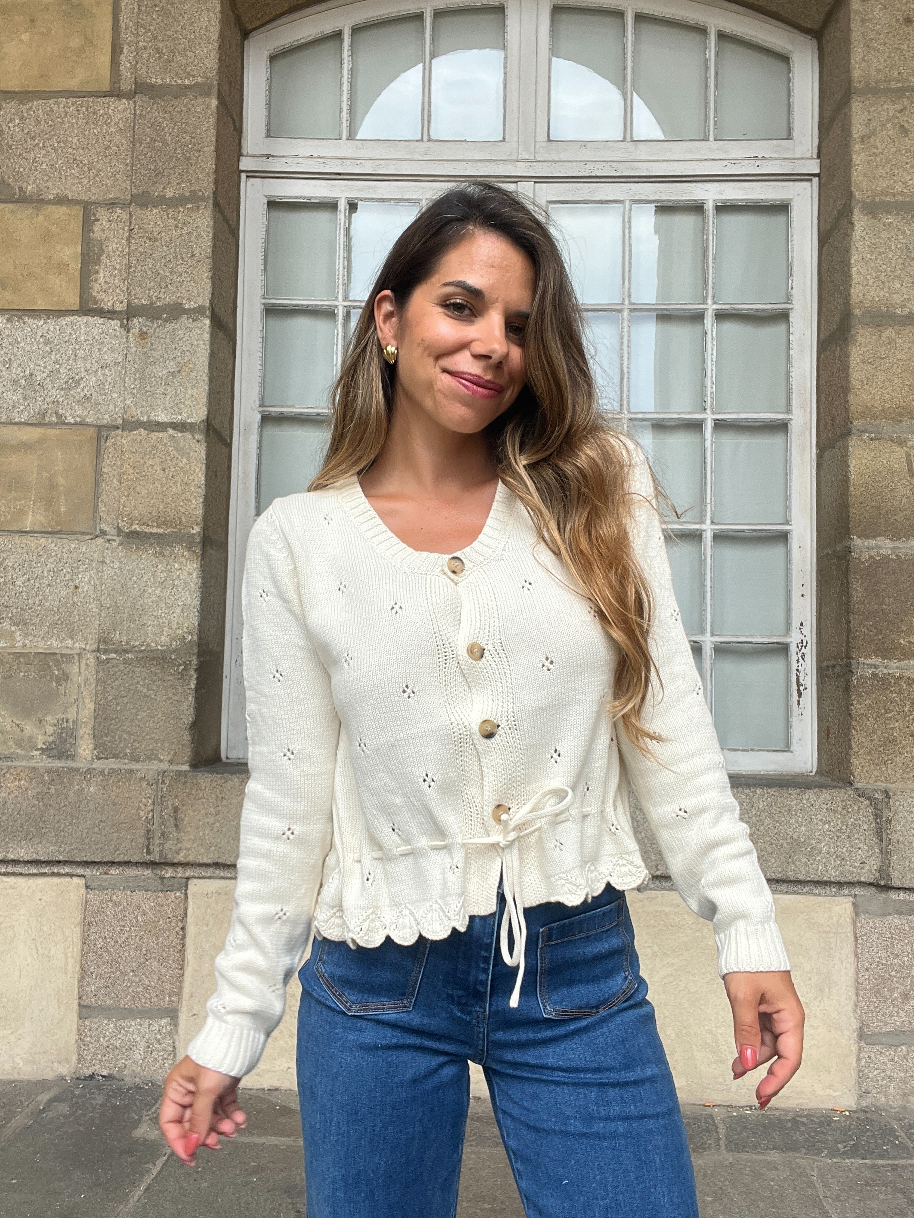 Emma Cardigan Ecru
