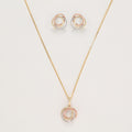 Schmuckset "Croisade" 375er Tricolor-Gold