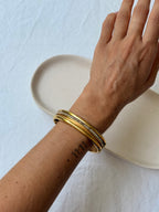 Lanvin Vintage Bracelet - Gold Bangle and Rhinestones