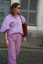 Pantalón Arthur Vichy Malva/Rosa