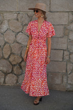 Robe Fleurie Zoeva - Fuschia