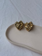 Vintage Earrings - XXL Resin Hearts