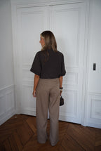 Pantalón recto Achille - Taupe