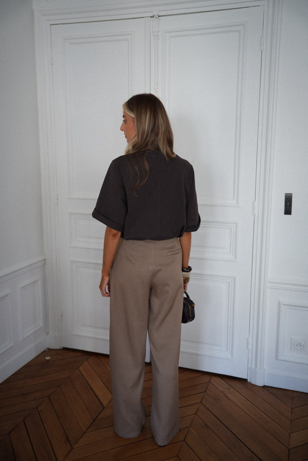 Pantalón recto Achille - Taupe
