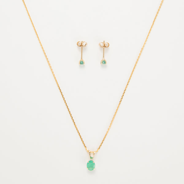Parure " Puces Emeraudes"