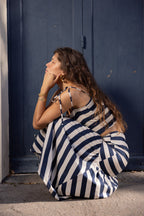 Gonna a Righe Blu Navy Marisol