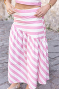 Pink Striped Marisol Skirt