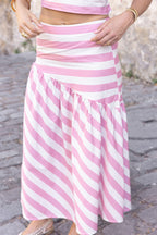 Pink Striped Marisol Skirt