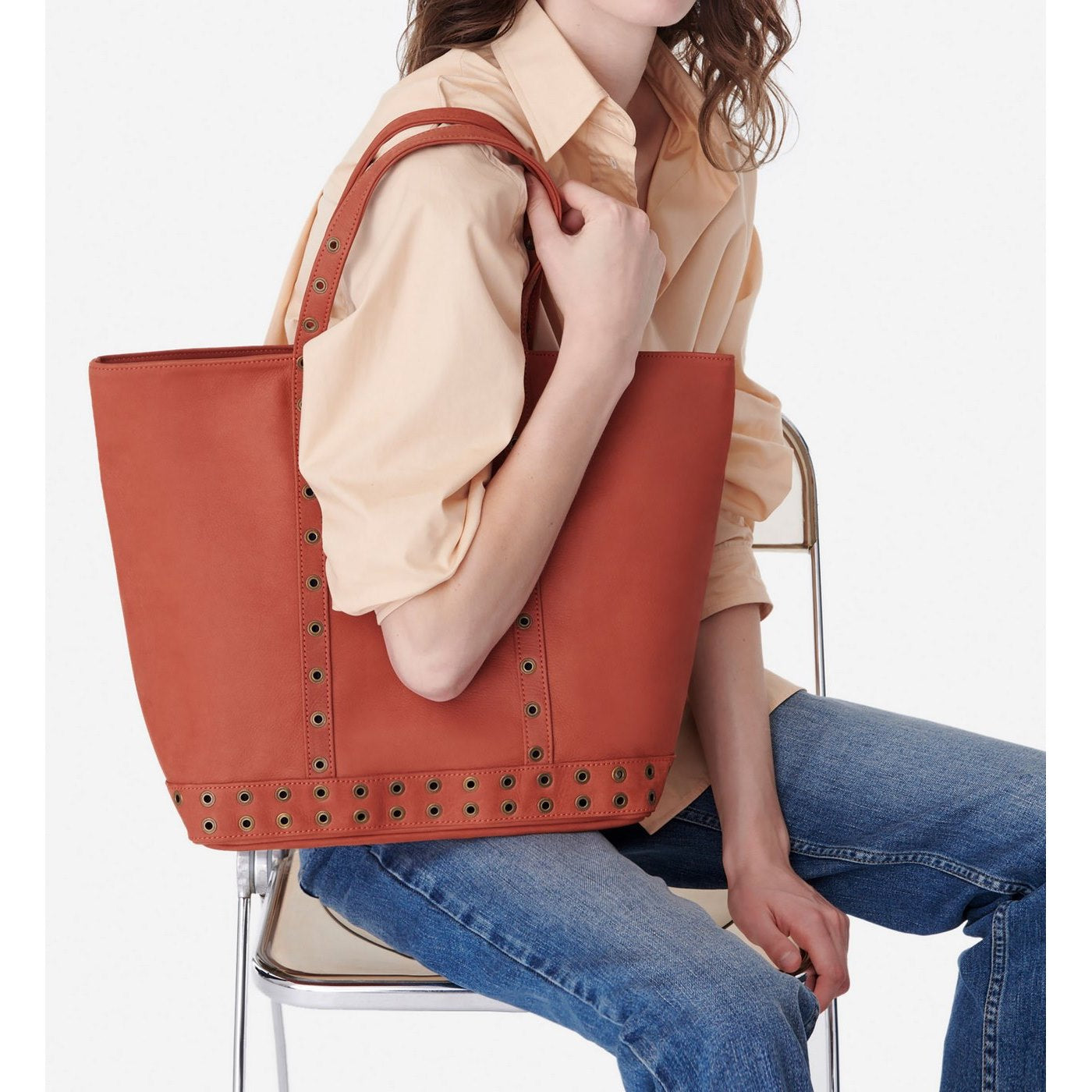 Vanessa Bruno - Cabas L En Nubuck - Rouille