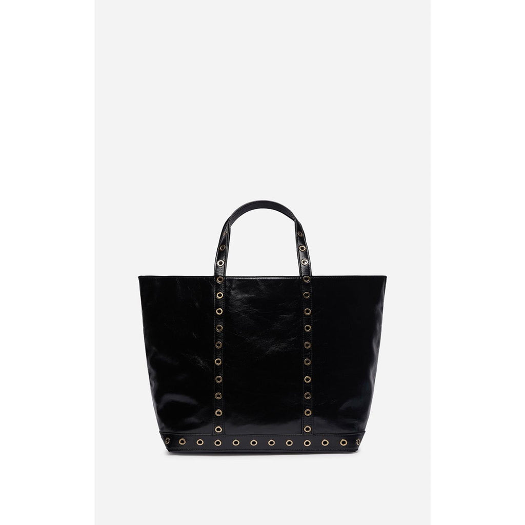 Vanessa Bruno - M Crackled Leather Tote Bag - Black
