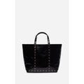 Vanessa Bruno - M Crackled Leather Tote Bag - Black