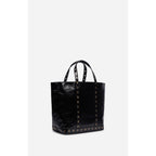 Vanessa Bruno - M Crackled Leather Tote Bag - Black