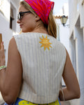 Top de rayas - Beige