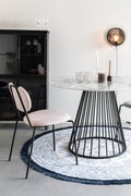Floris - Table De Salle À Manger - Métal - Noir/Doré