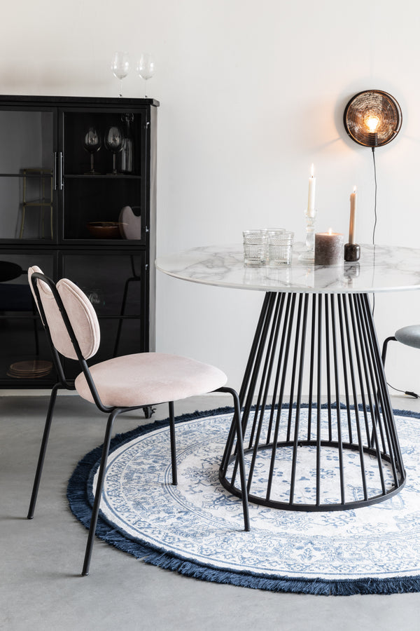 Floris - Mesa de Comedor - Metal - Negro/Oro