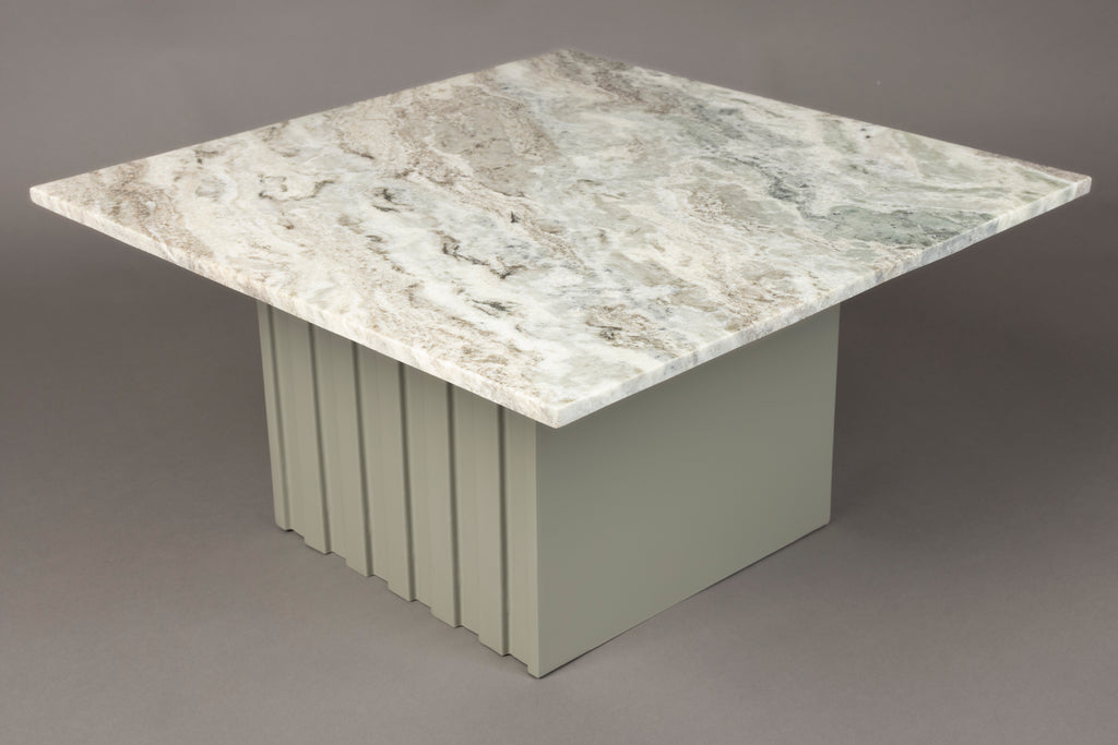 Clayton - Coffee Table - Solid Marble - Green/Beige